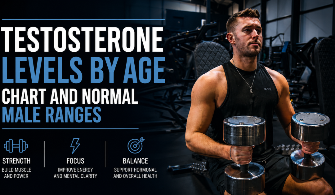 Testosterone levels by age chart and normal male ranges
